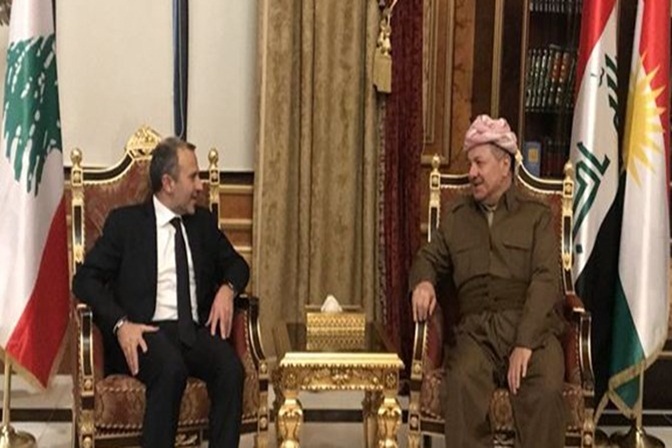 دیدار و گفتگوی جبران باسیل و مقامات کردستان عراق