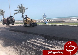 پایان عملیات روکش آسفالت گرم راه روستایی بهمنی در بندرلنگه