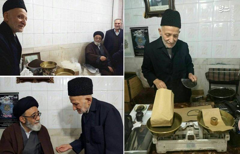 حضور امام جمعه تبریز در مغازه پیرمرد چای فروش معروف!