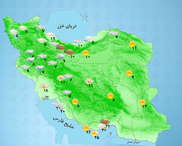 فعالیت سامانه بارشی در غرب کشور/ غلظت آلاینده&zwnj;ها در شهرهای صنعتی فروکش می کند