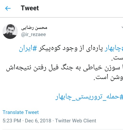 رضایی: با سوزن خیاطی به جنگ فیل رفتن، نتیجه‌اش روشن است