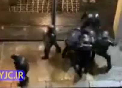 بلایی که پلیس حامی حقوق بشر بر سر معترض فرانسوی آورد +فیلم