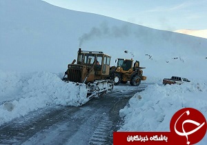 کولاک شدید در گله بادوش الیگودرز /تردد ایمن در محور‌های لرستان جریان دارد