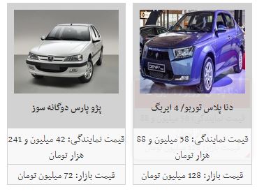 قیمت خودرو افزایش یافت+جدول