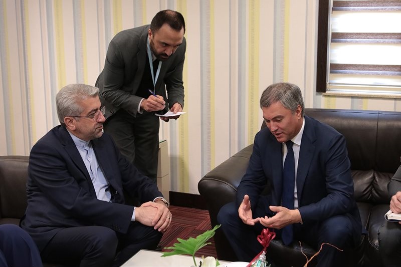 روابط عمومی/روابط اقتصادی ایران و روسیه همگام با تعاملات سیاسی رشد خواهد کرد/ دعوت والدوین از وزیر نیرو برای حضور در پارلمان روسیه