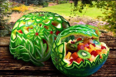 تزیین هندوانه شب یلدا 1397 / جدیدترین مدل های هندوانه مخصوص شب یلدا