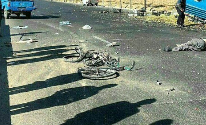 مرگ دوچرخه&zwnj;سوار بر اثر برخورد با وانت نیسان
