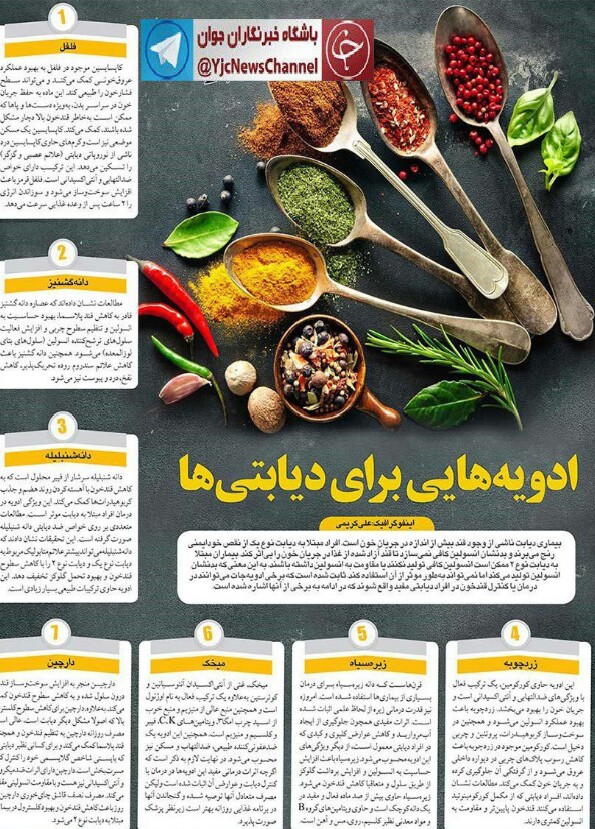 با این ادویه جات دیابت خود را کنترل کنید+اینفوگرافی