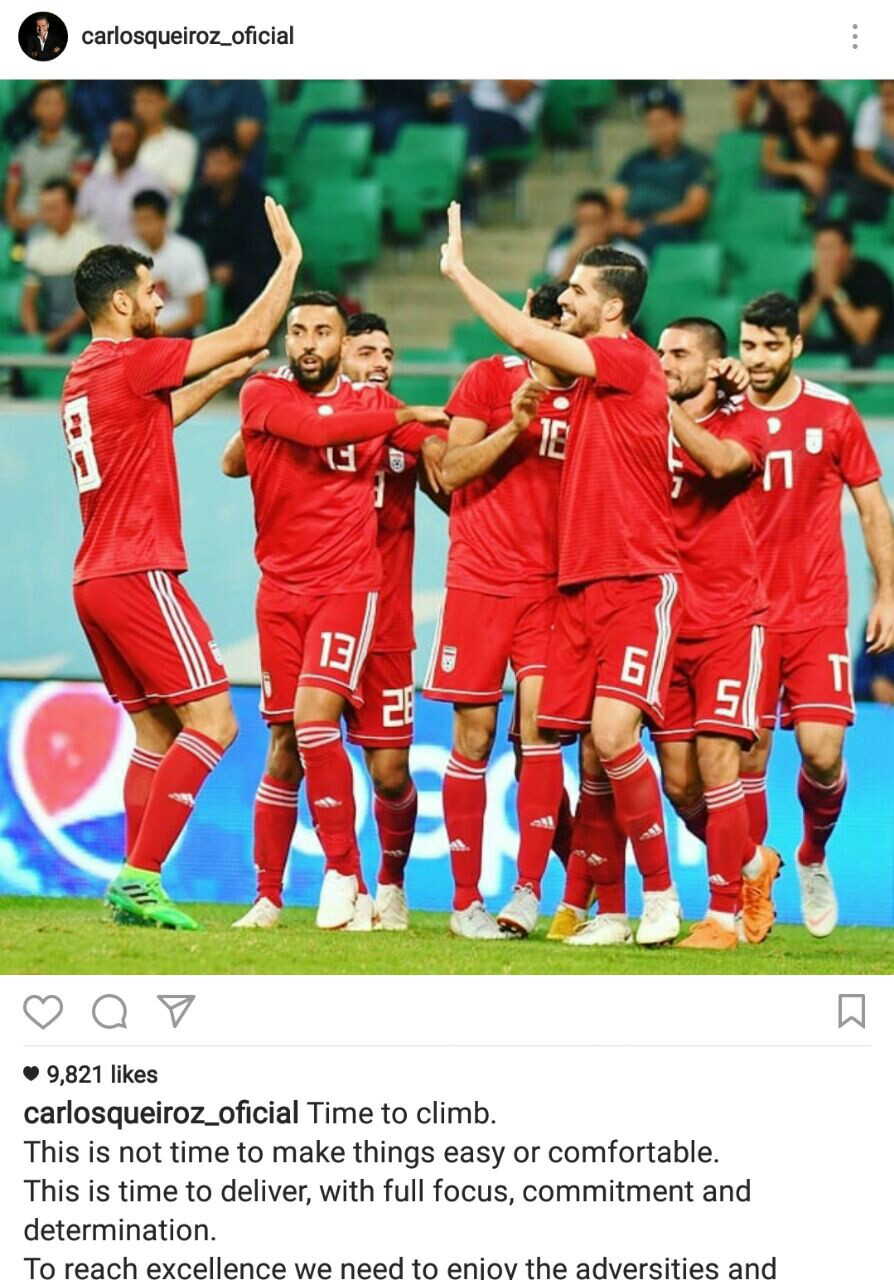 پست اینستاگرامی کی روش پس از اعلام لیست تیم ملی