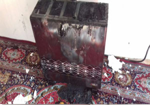 آتش سوزی یک خانه در بوکان