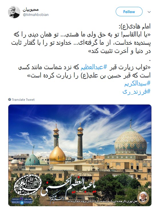 ولادت حضرت بدالعظیم