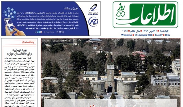 تصاویر صفحه اول روزنامه های افغانستان/ 21 قوس