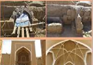مرمت سردر خانه بدیعی در شهرستان فردوس