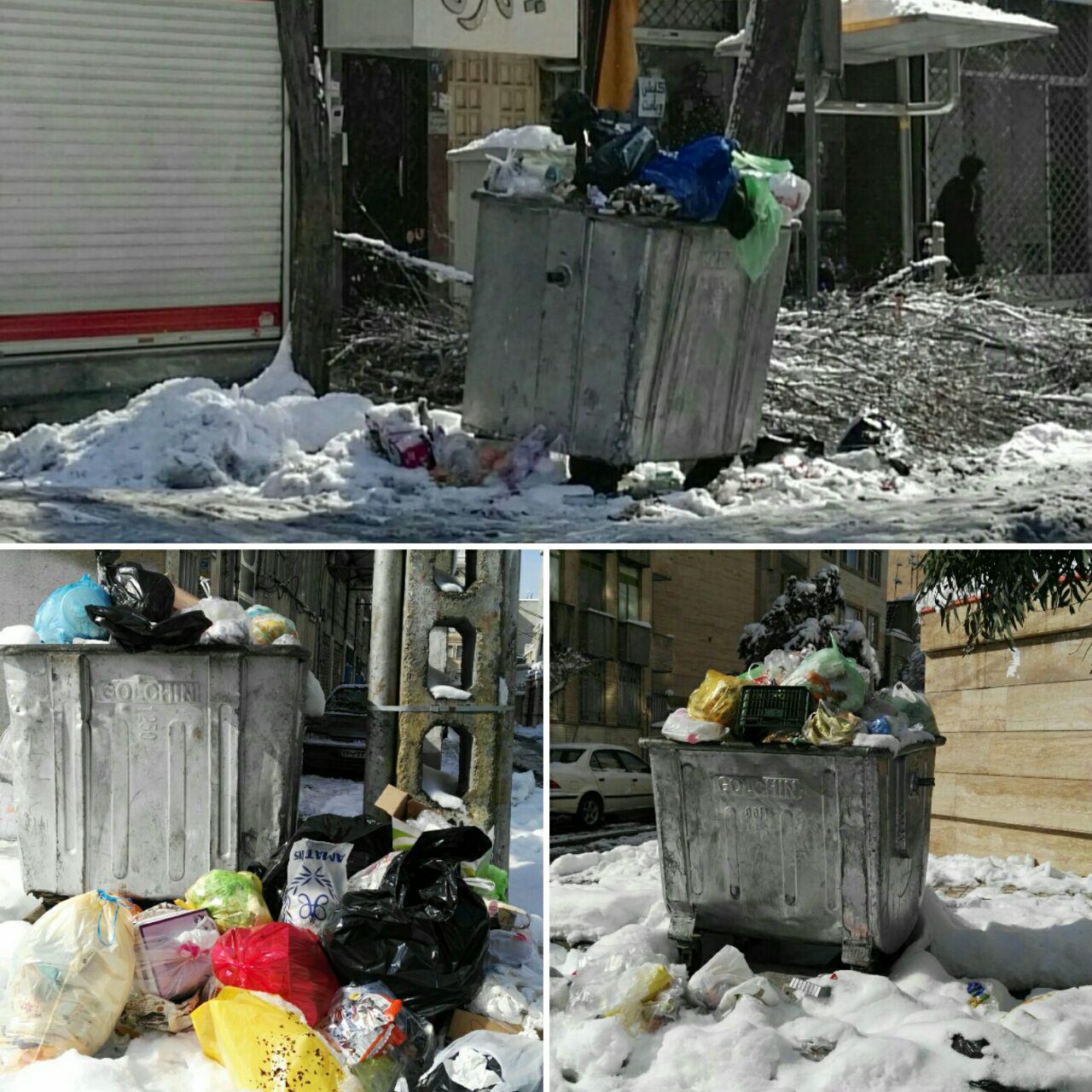 خیابان ولیعصر، محروم از وجود سطل زباله! / وقتی کمپین‌ها دردی از آلودگی شهر دوا نمی‌کنند