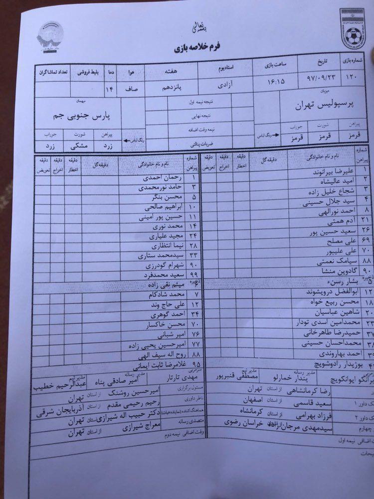 پرسپولیس تهران ۰ - ۰ پارس جنوبی جم / گطزارش لحظه به لحظه پرسپولیس تهران ۰ - ۰ پارس جنوبی جم / گطزارش لحظه به لحظه