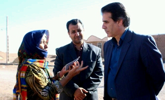 بازدید فرماندار شهرستان کاشمر از روستای گندم بر