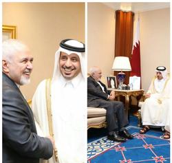 دیدار ظریف با نخست وزیر قطر