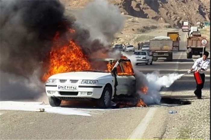 حریق در جاده طبس یزد؛ ۷ فوتی و مصدوم