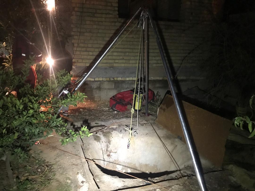سقوط مرگبار جوان ۲۸ ساله داخل چاه ۴۰ متری
