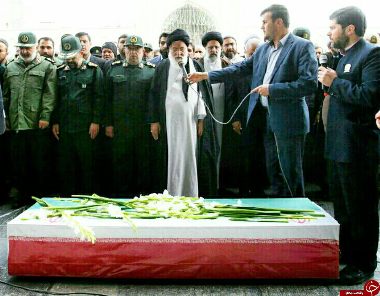 پیکر سردار منصوری در مشهد تشییع شد+تصاویر