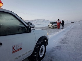 آغاز طرح امداد و نجات زمستانه جمعیت هلال احمر در اصفهان