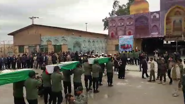 ورود پیکرهای مطهر ۴۶ شهید تازه تفحص شده به کشور +فیلم