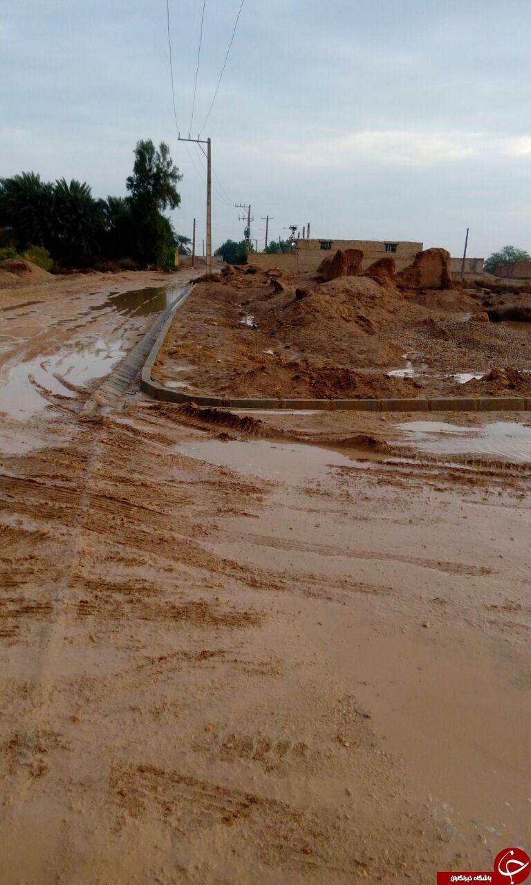 تصاویری از جاده خاکی در روستای عریض