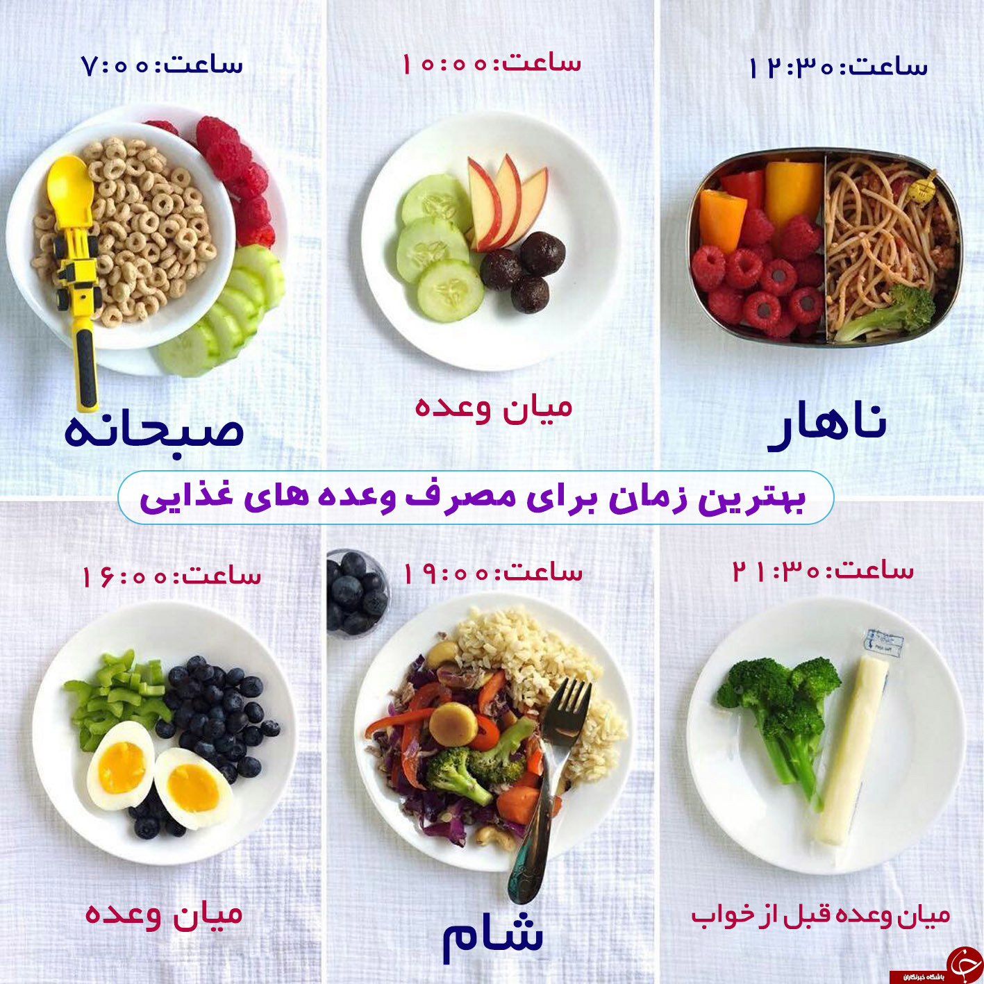 بهترین زمان برای مصرف وعده های غذایی