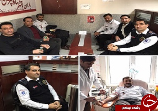 اهدای خون پرسنل اورژانس ۱۱۵ لرستان +تصاویر