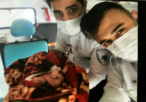 تولد نوزاد عجول در آمبولانس اورژانس مازندران + تصاویر