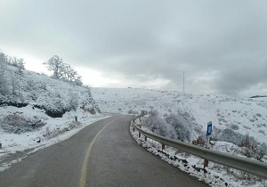 بارش برف در ارتفاعات استان سمنان