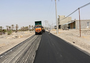 پایان عملیات روکش آسفالت محور روستایی بندرمقام به پارسیان
