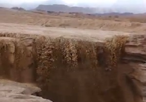 طغیان رودخانه "نسران" در نطنز + فیلم
