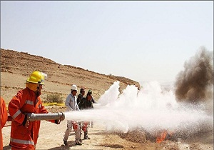 مهار آتش سوزی خط لوله سراسری گاز در اندیمشک