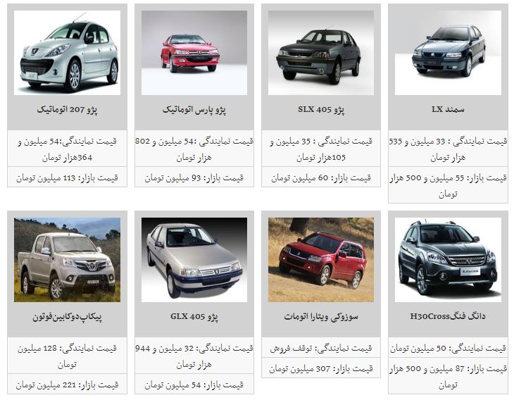 قیمت خودرو کاهش یافت+جدول قیمت خودرو کاهش یافت+جدول