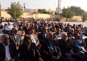 نواختن زنگ نمادین اخلاق  در دبیرستان ابن سینای آبادان