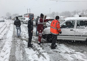 امدادرسانی به 585 نفر گرفتار شده در کولاک برف اردبیل