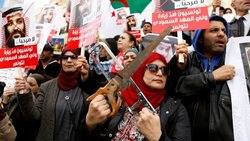 نمایش خیابانی در تونس درباره نقش بن&zwnj;سلمان در قتل خاشقچی+فیلم