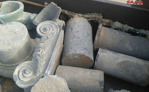 بازپسگیری ۱۰۳ اثر باستانی از شهرک الجیزة در حومه درعا+ تصاویر