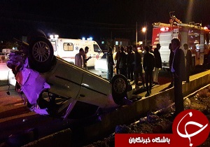 واژگونی خودرو تندر ۹۰ در بلوار پیامبر اعظم (ص)