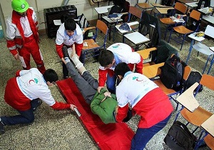 مانور زلزله و ایمنی در مدارس بافق برگزار شد