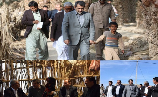 بازدید معاون وزیر کشور از روستاهای محروم شهرستان ایرانشهر