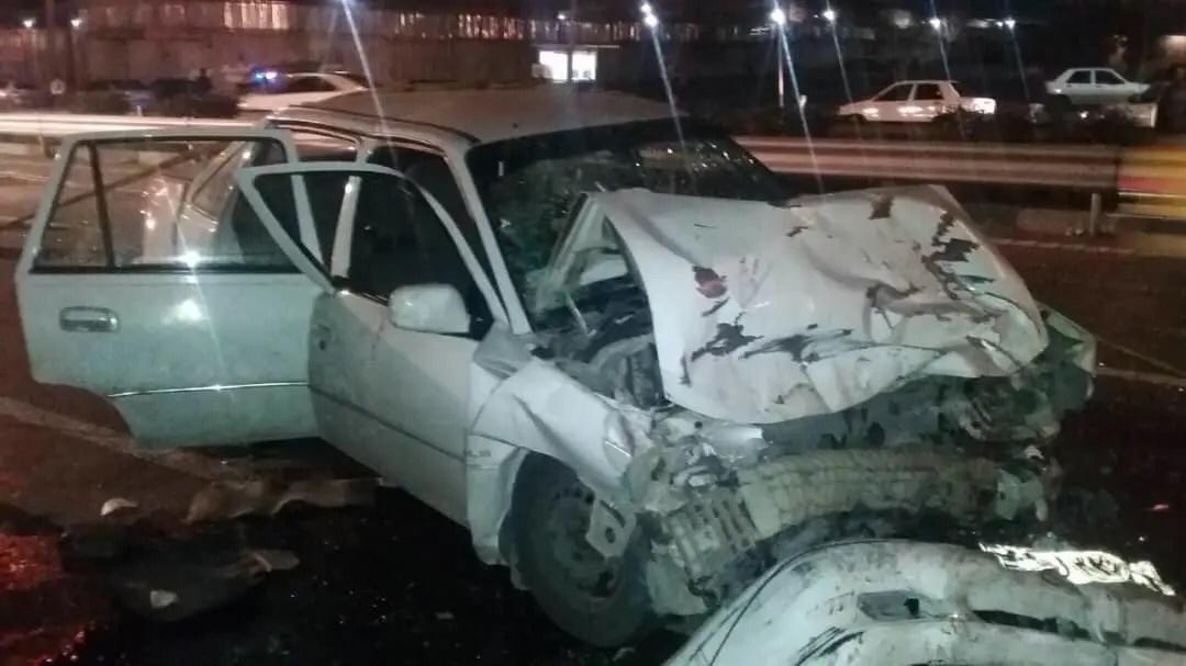 فوت ۲ تن در حادثه تصادف در اتوبان یاسینی+ عکس
