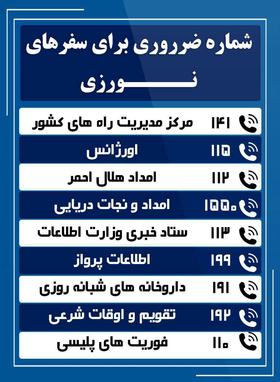 شماره تلفن هایی که برای سفر لازم دارید + عکس
