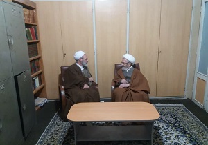 آیت الله اعرافی با آیت الله سبحانی دیدار کرد