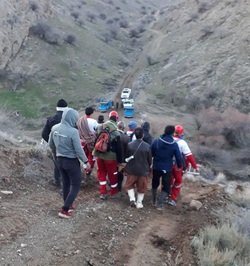 شناسایی جسد فردی گرفتار شده در ارتفاعات روستای حصار