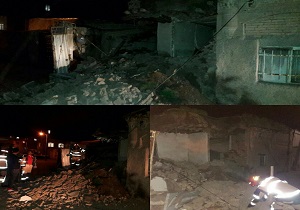 ساختمان مسکونی در قزوین فرو ریخت