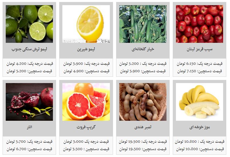 آخرین وضعیت بازار میوه و تره&zwnj;بار + قیمت&zwnj;ها
