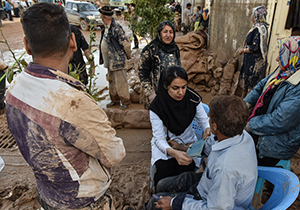 غربالگری ۴۶۰ خانواده سیل زده محله سعدی