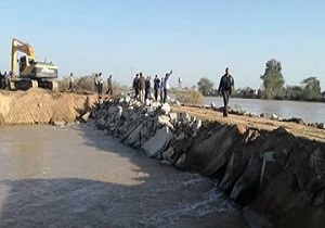 احداث سیل بند به منظورجلوگیری از ورود آب تالاب شادگان به آبادان